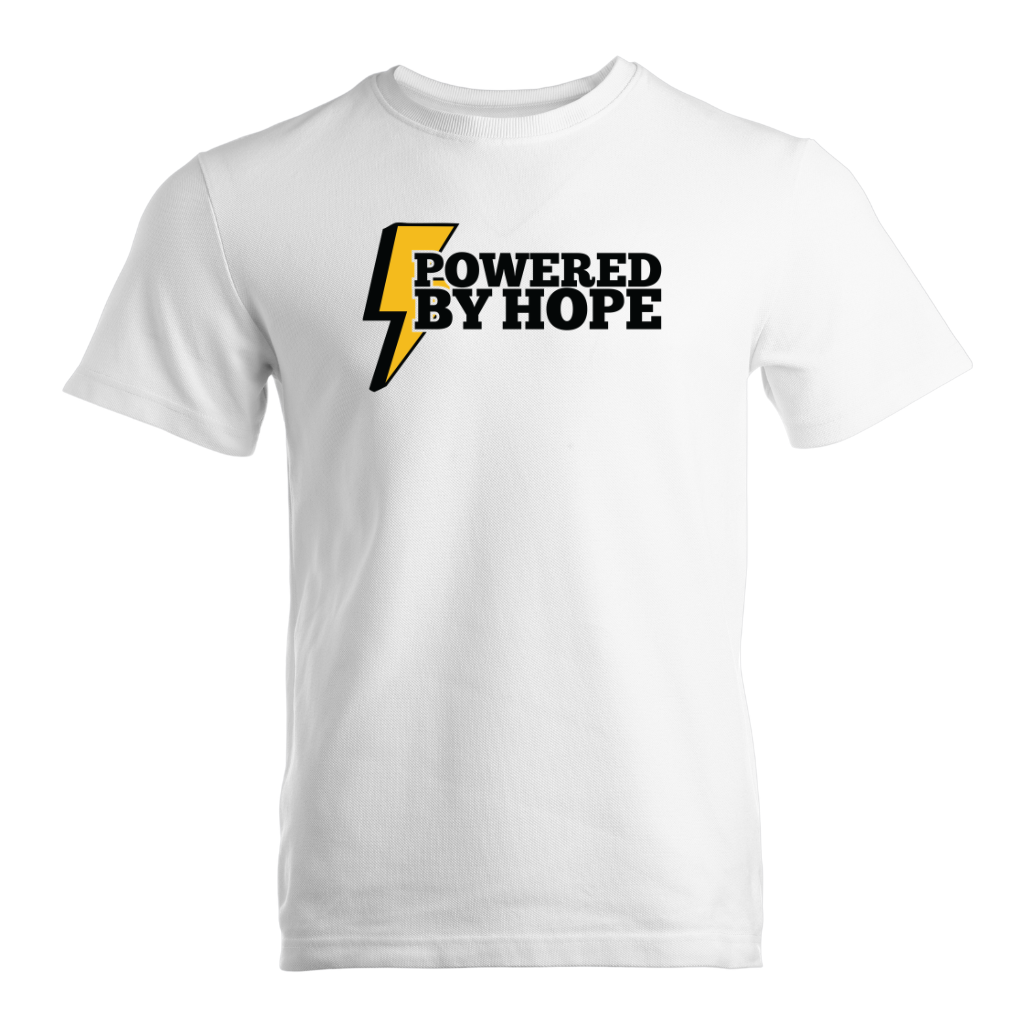 Powered By Hope Premium Sober Apparel T-shirt White