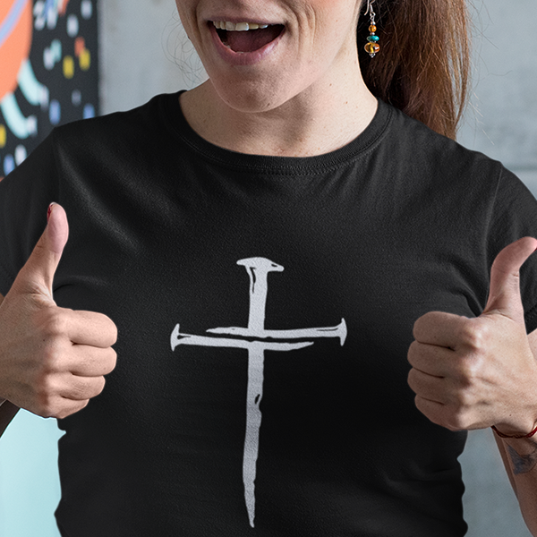 Three Nail Cross Premium Sober Apparel T-shirt Black