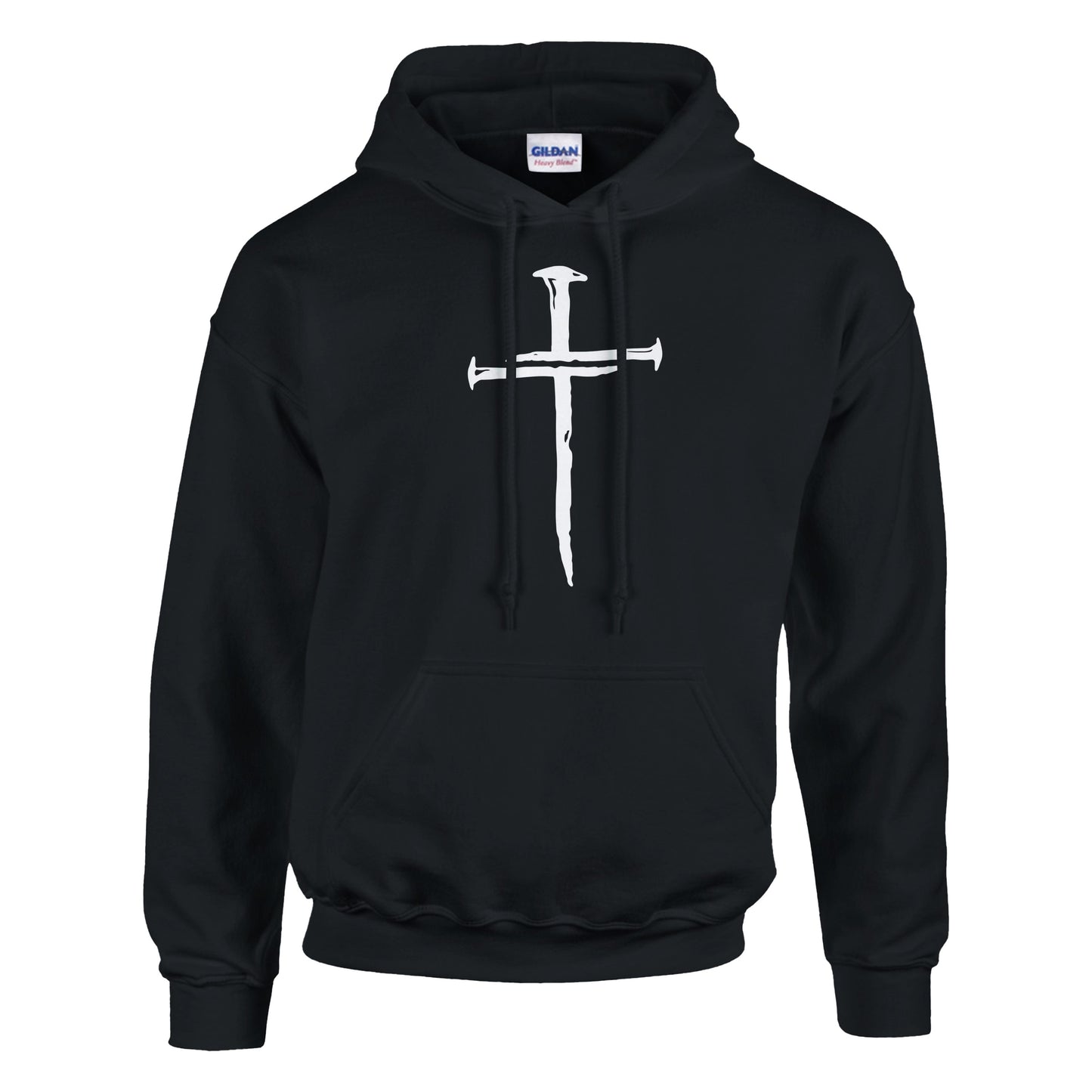 Three Nail Cross Premium Sober Apparel Hoodie Black