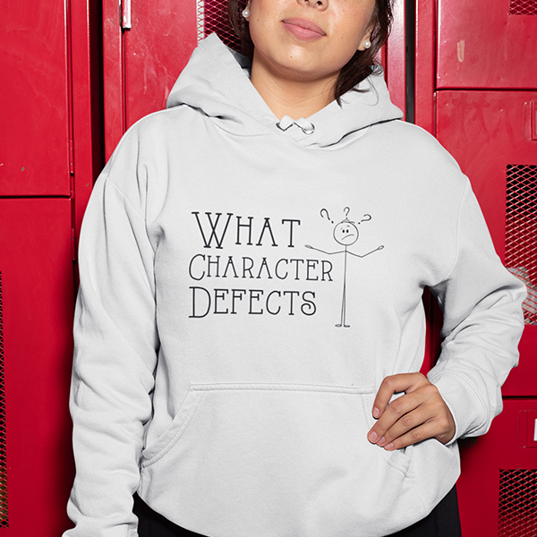 What Character Defects Premium Sober Apparel White Hoodie