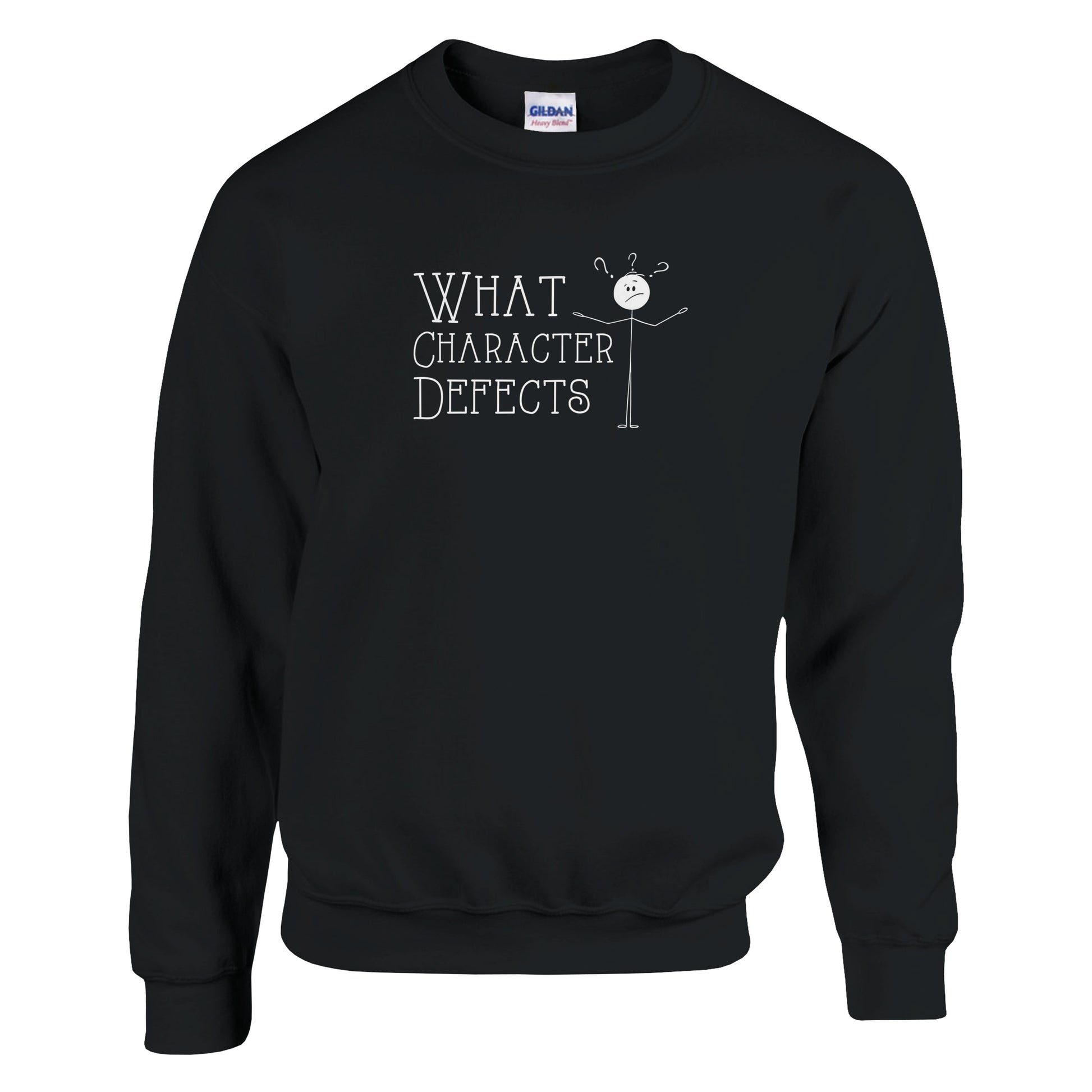 What Character Defects Premium Sober Apparel Black Sweatshirt