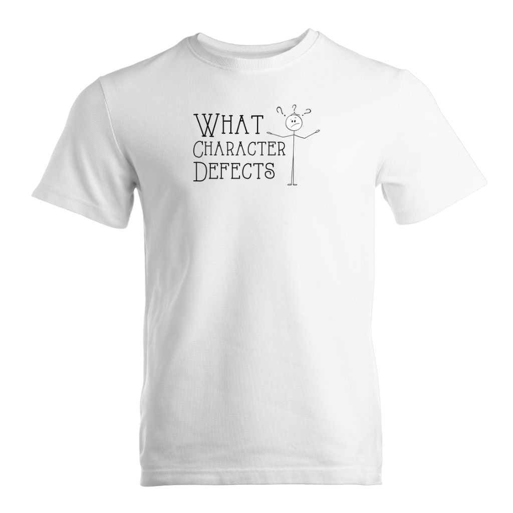 What Character Defects Premium Sober Apparel White T-shirt
