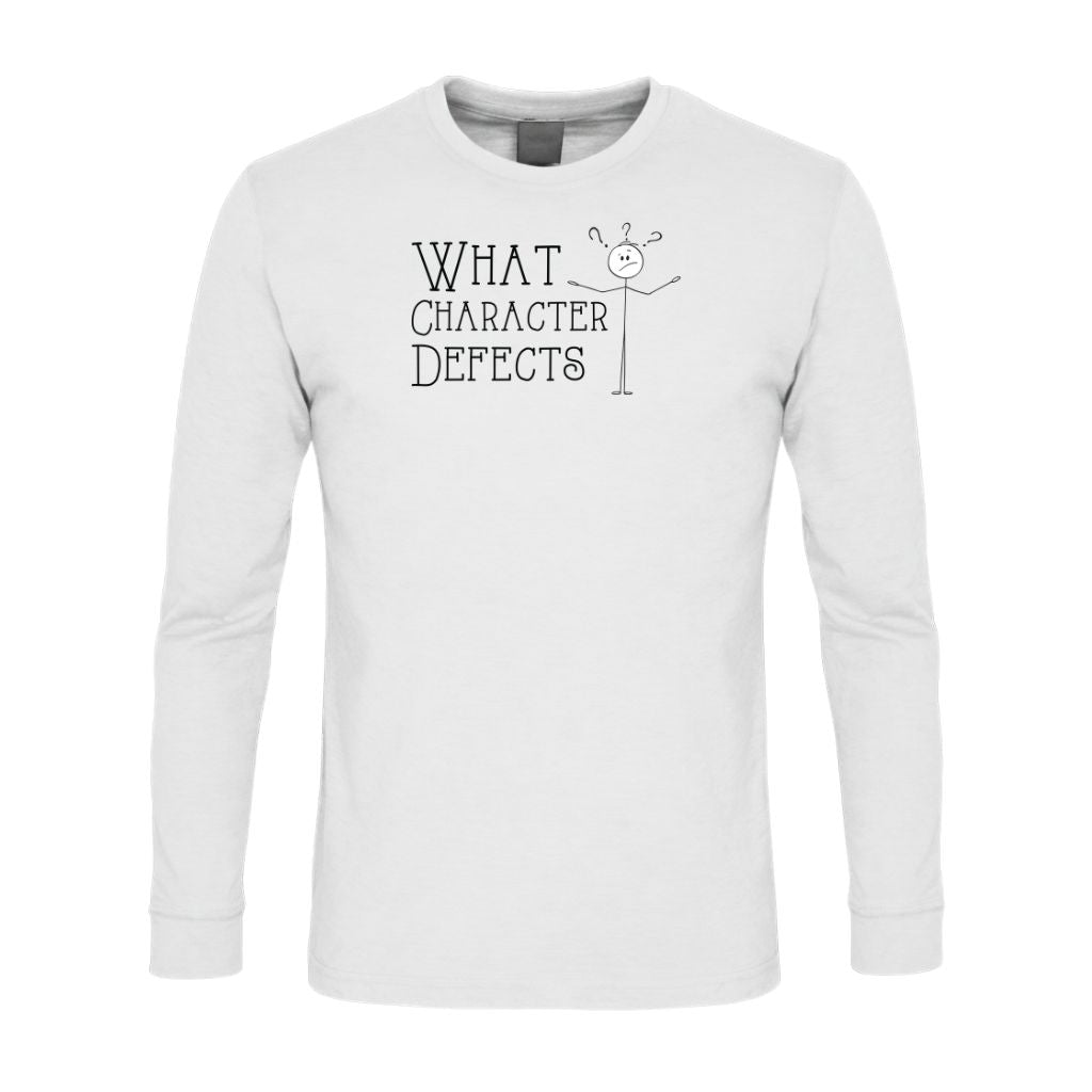 What Character Defects Premium Sober Apparel White Long-sleeve