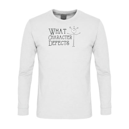 What Character Defects Premium Sober Apparel White Long-sleeve