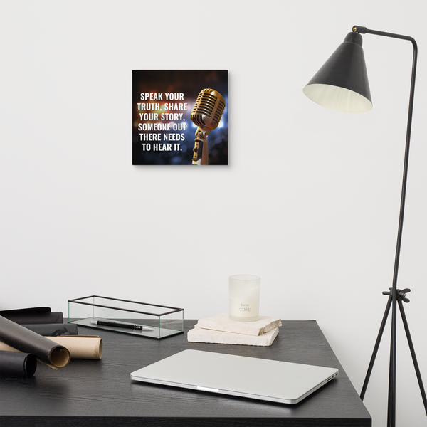 Speak Your Truth Addiction Recovery Canvas Wall Art