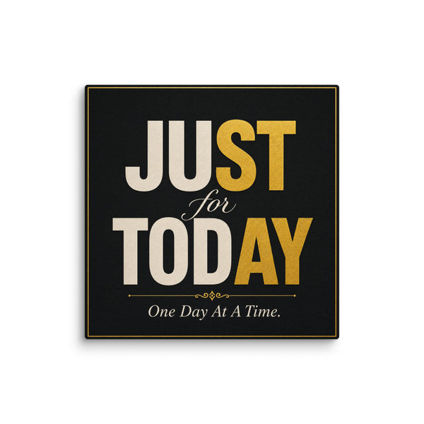 Just For Today (STAY) Premium Gold & Silver Wall Art