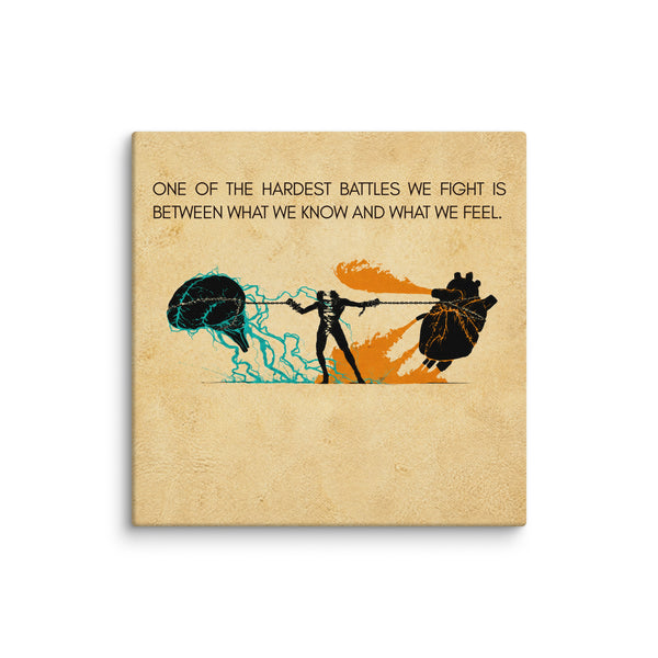 One Of The Hardest Battles We Fight Recovery Canvas Wall Art