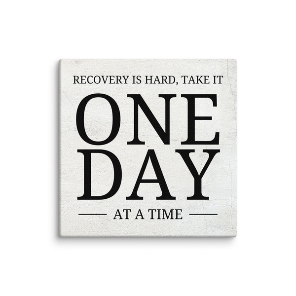 Recovery Is Hard Addiction Recovery Canvas Wall Art