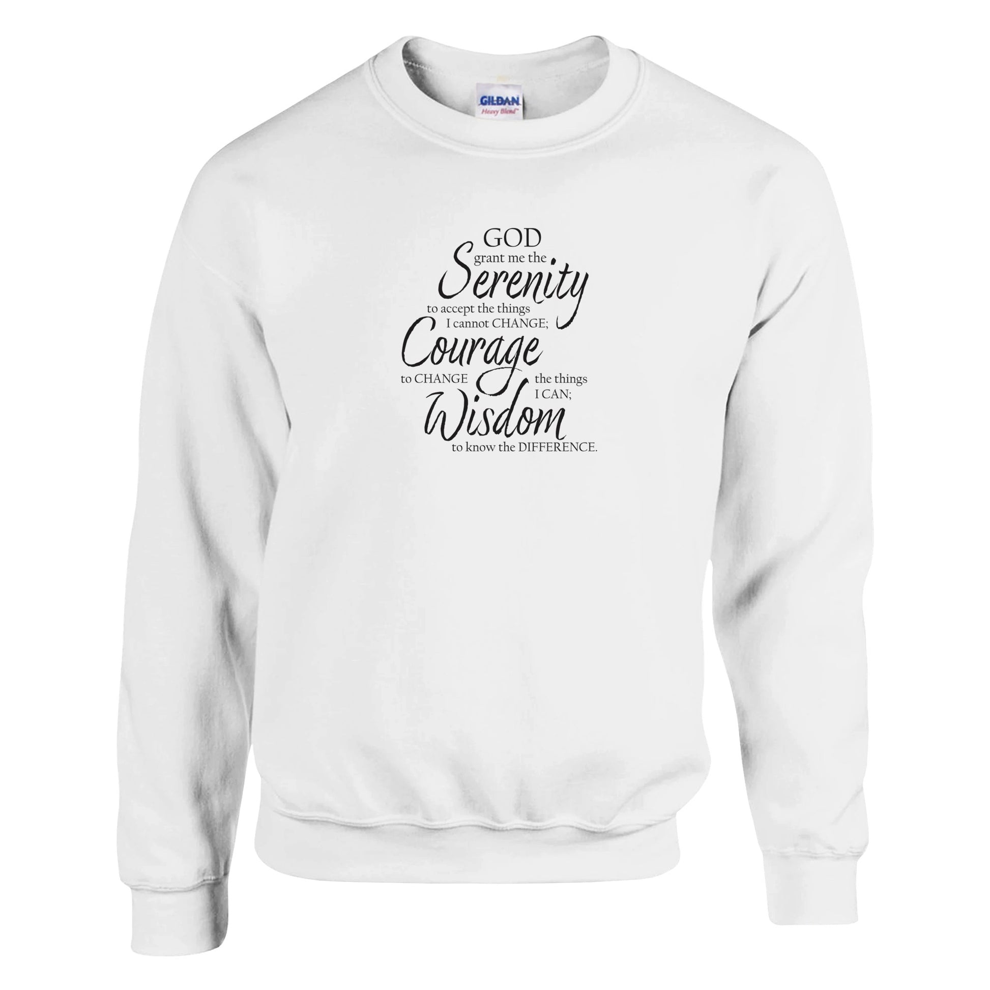 Serenity Prayer v3 Premium Sober Apparel Sweatshirt White