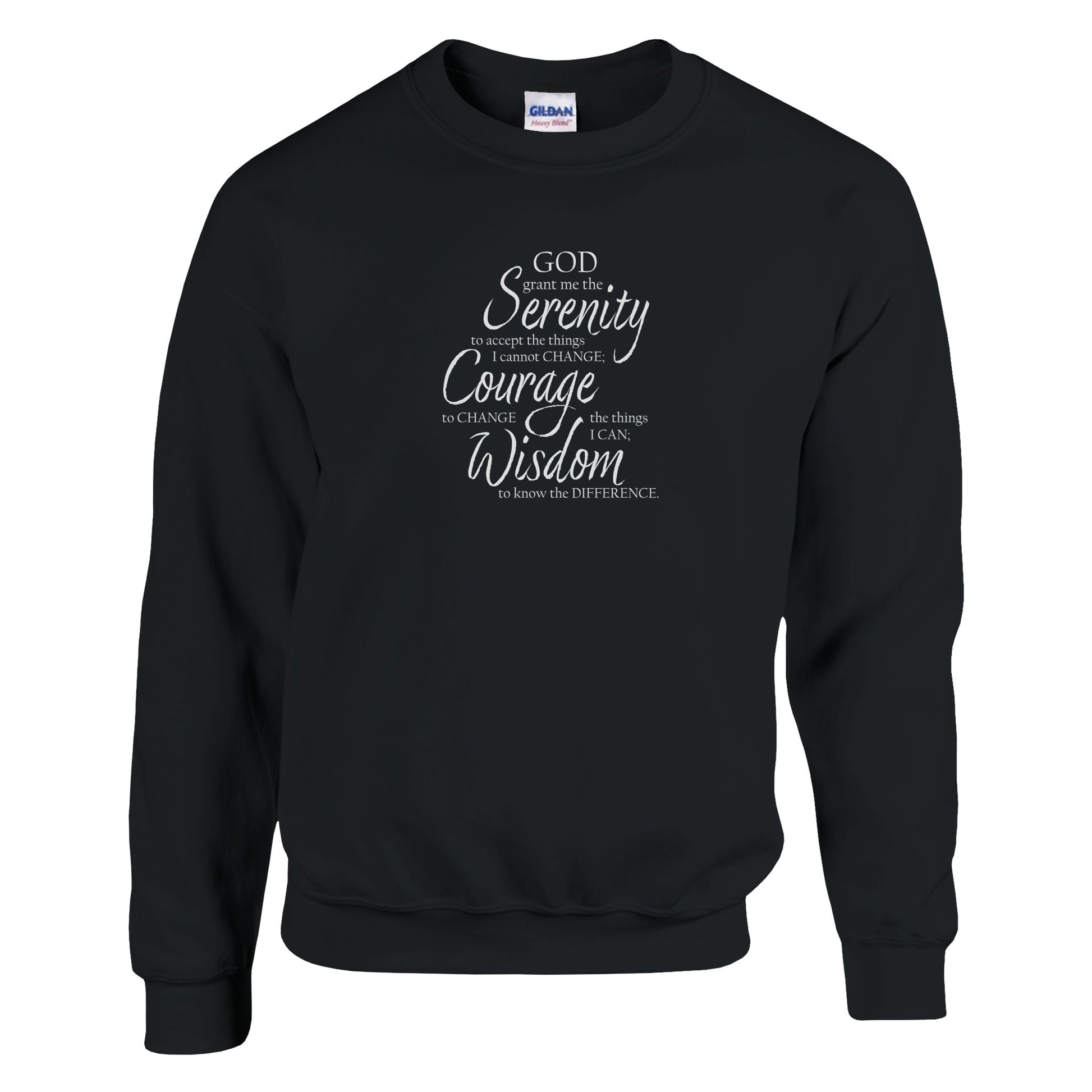 Serenity Prayer v3 Premium Sober Apparel Sweatshirt Black