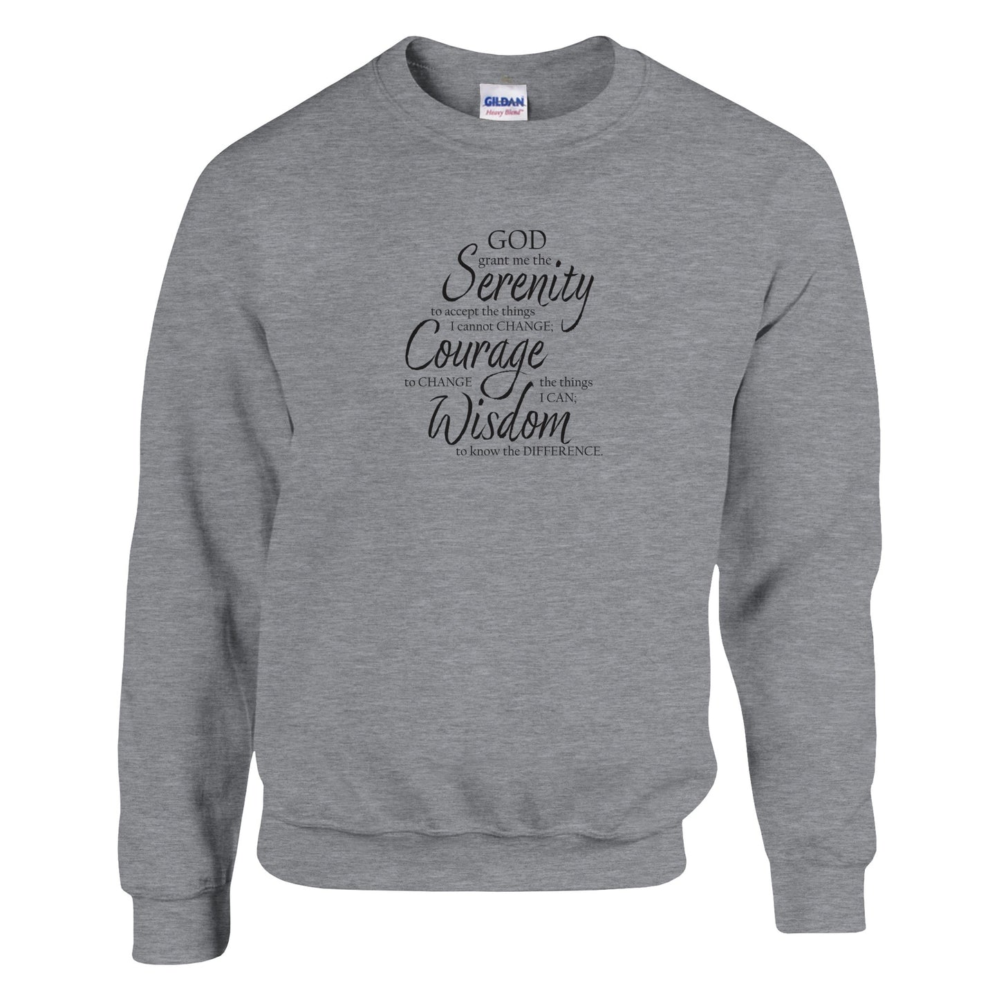 Serenity Prayer v3 Premium Sober Apparel Sweatshirt Sports Grey