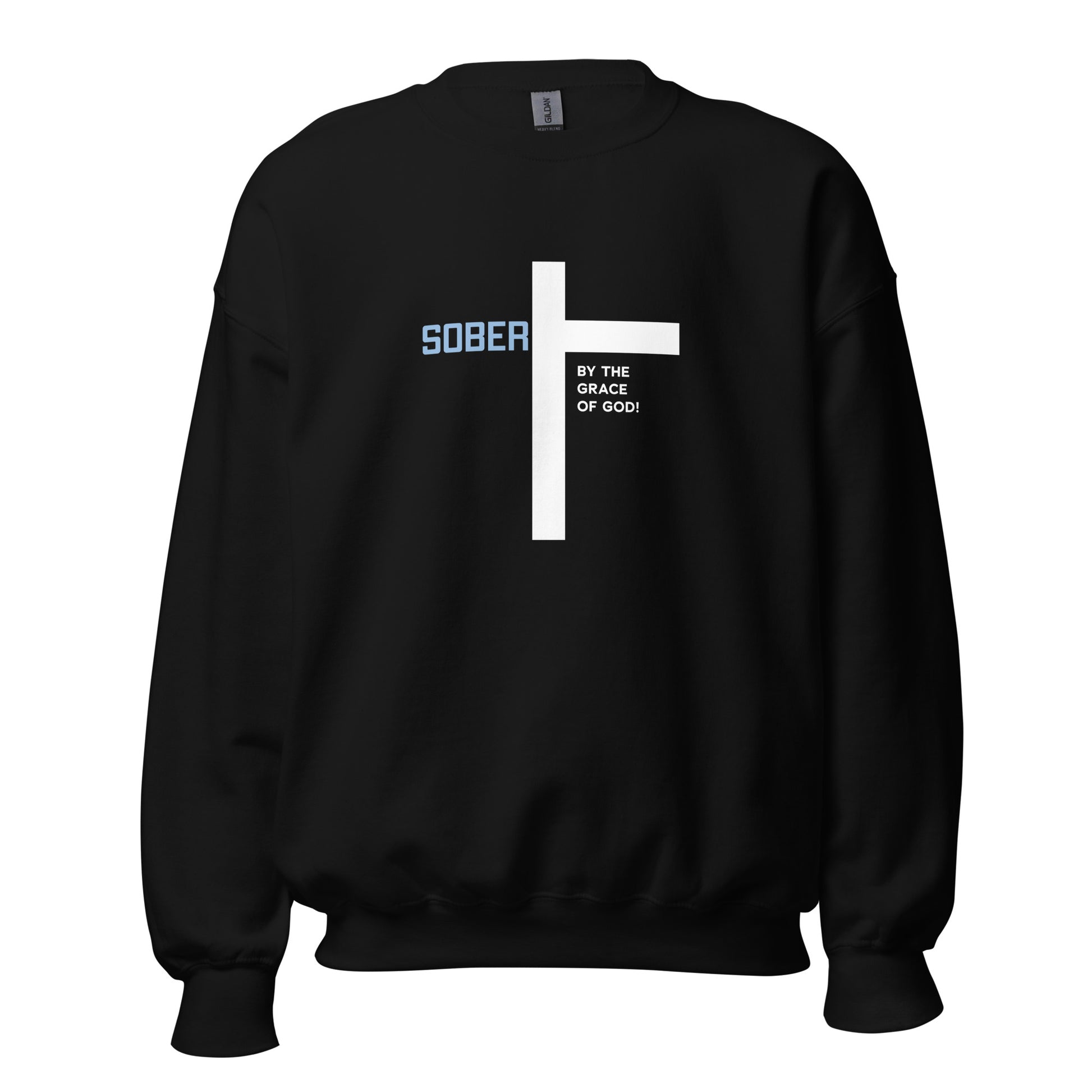Sober By The Grace Of God Premium Sober Apparel Sweatshirt Black