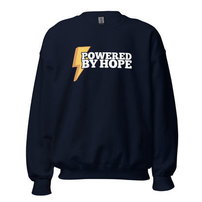 Powered By Hope Premium Sober Apparel Sweatshirt Navy
