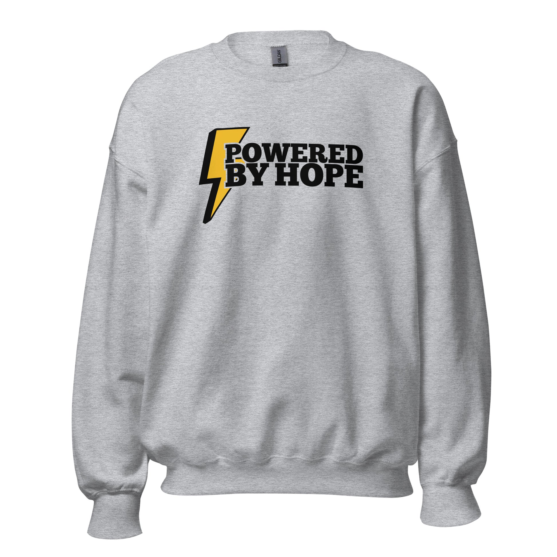 Powered By Hope Premium Sober Apparel Sweatshirt Sports Grey