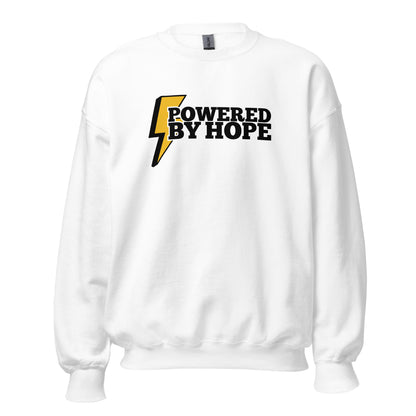 Powered By Hope Premium Sober Apparel Sweatshirt White