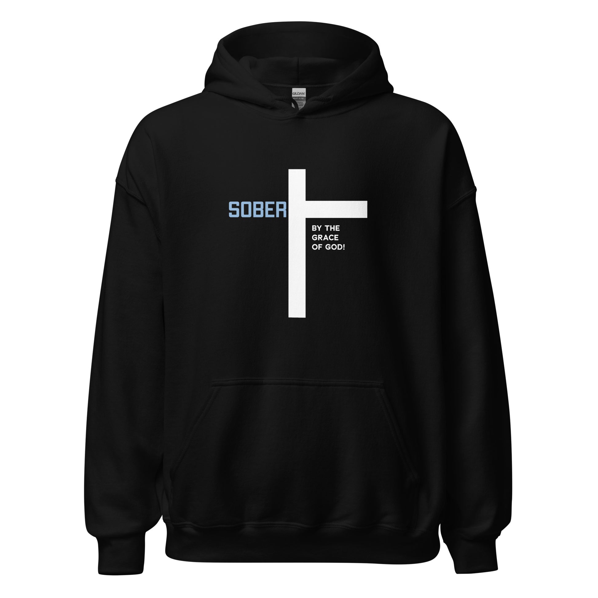 Sober By The Grace Of God Premium Sober Apparel Hoodie Black