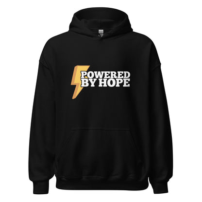 Powered By Hope Premium Sober Apparel Hoodie Black