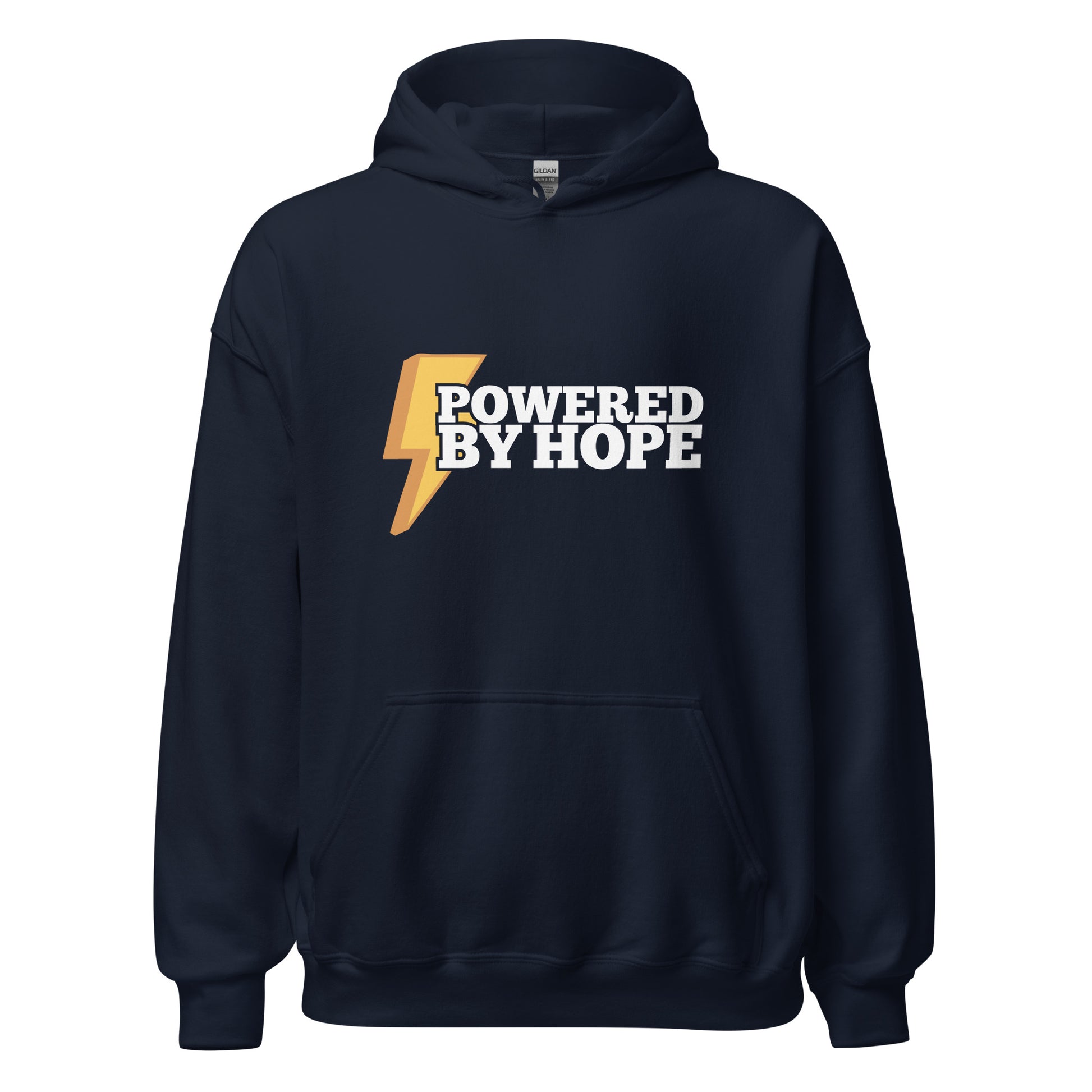 Powered By Hope Premium Sober Apparel Hoodie Navy