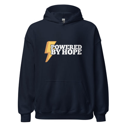 Powered By Hope Premium Sober Apparel Hoodie Navy